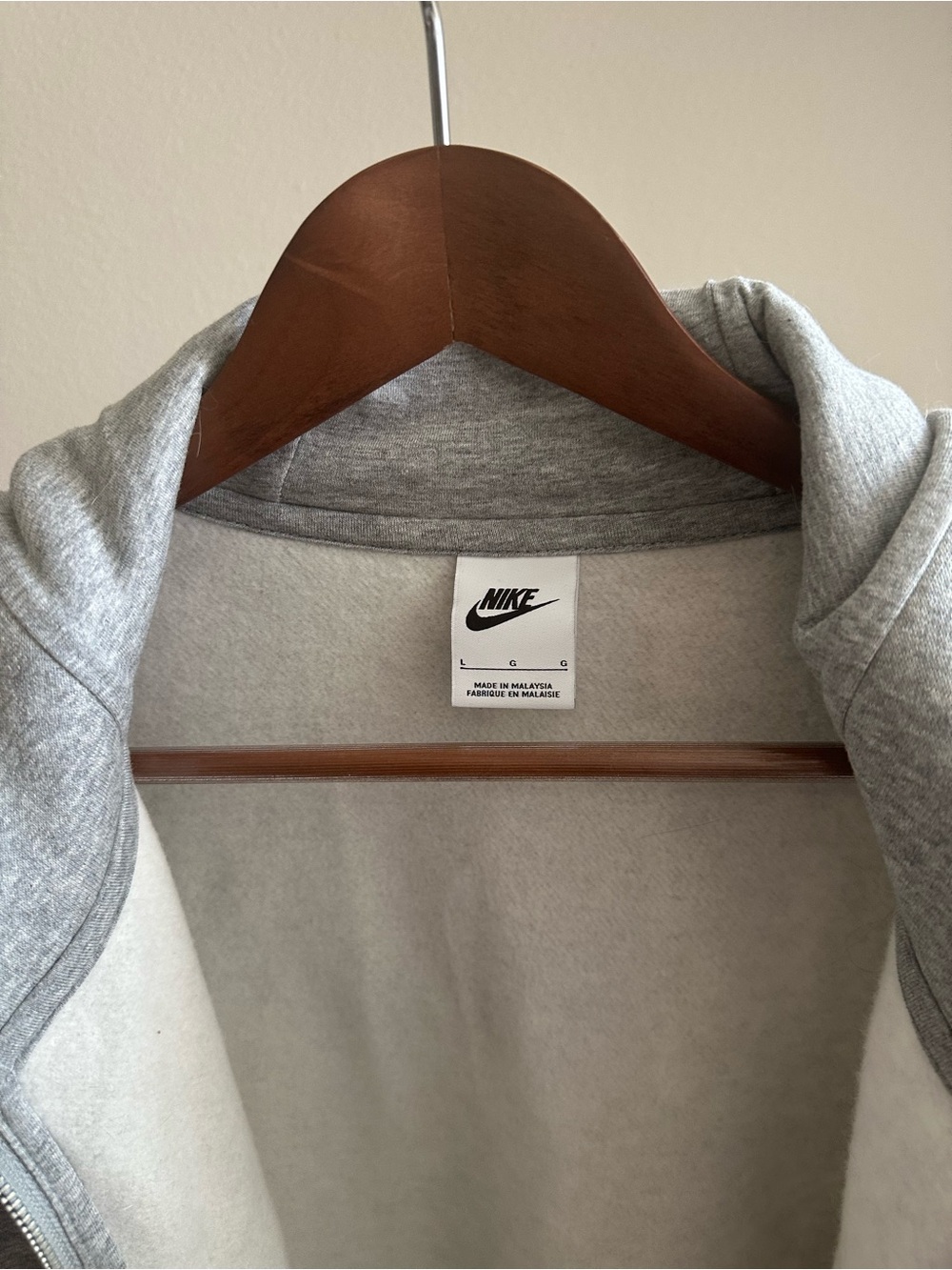 Nike Light Gray Longline Hoodie NWOT - Picture 5 of 5